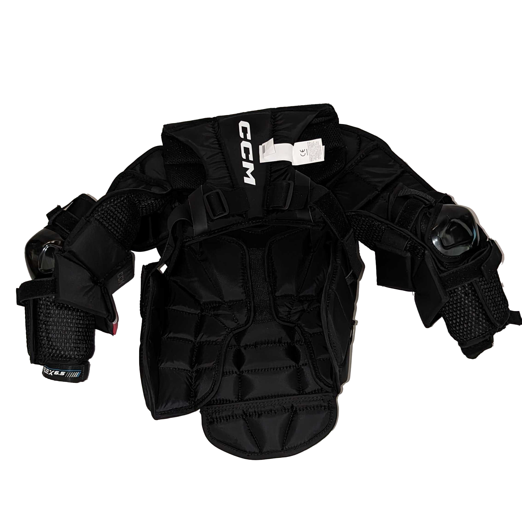 CCM Extreme Flex 6.5 - Nouveau plastron de gardien junior (noir/rouge)